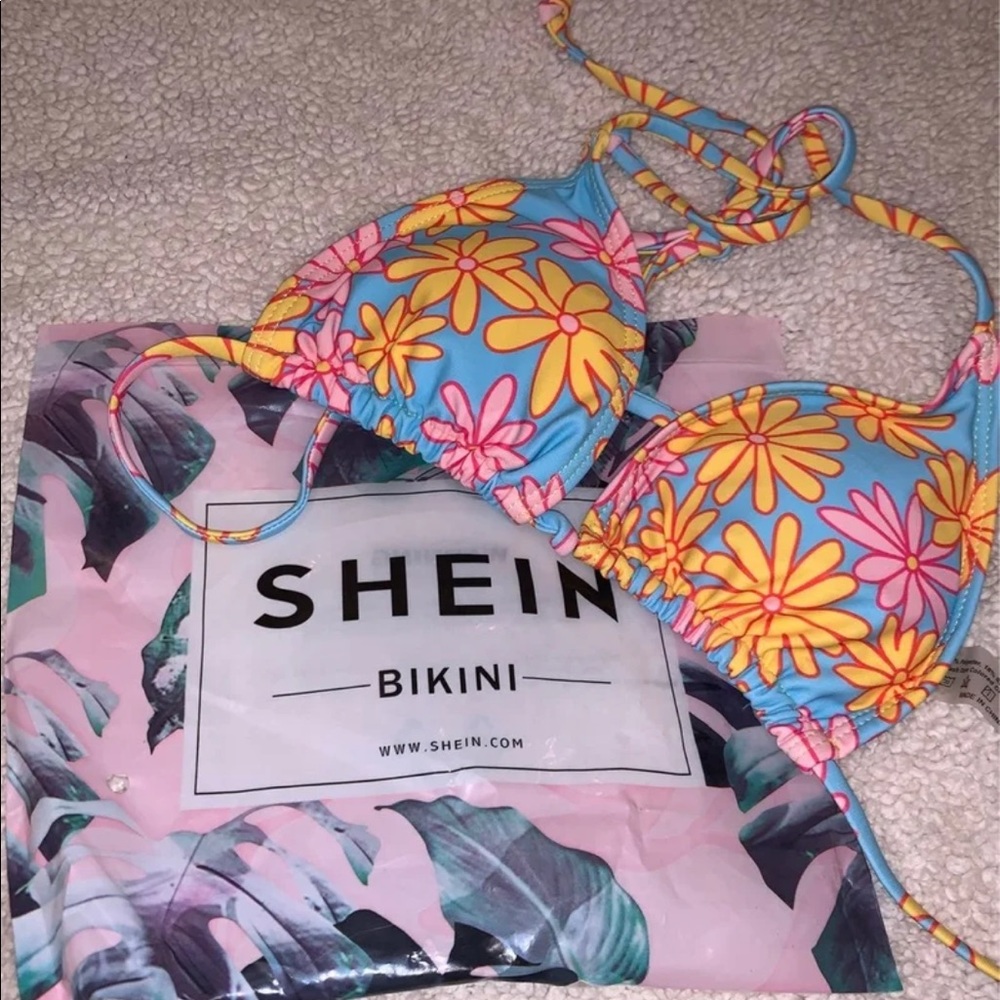 floral bikini top
